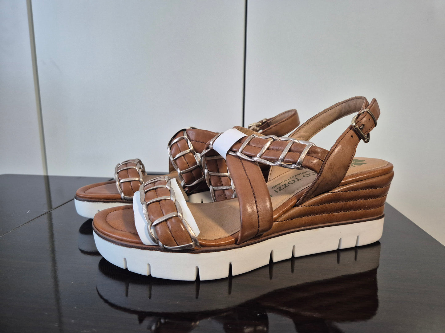 Marco Tozzi Sandalette Keilabsatz braun Gr. 40