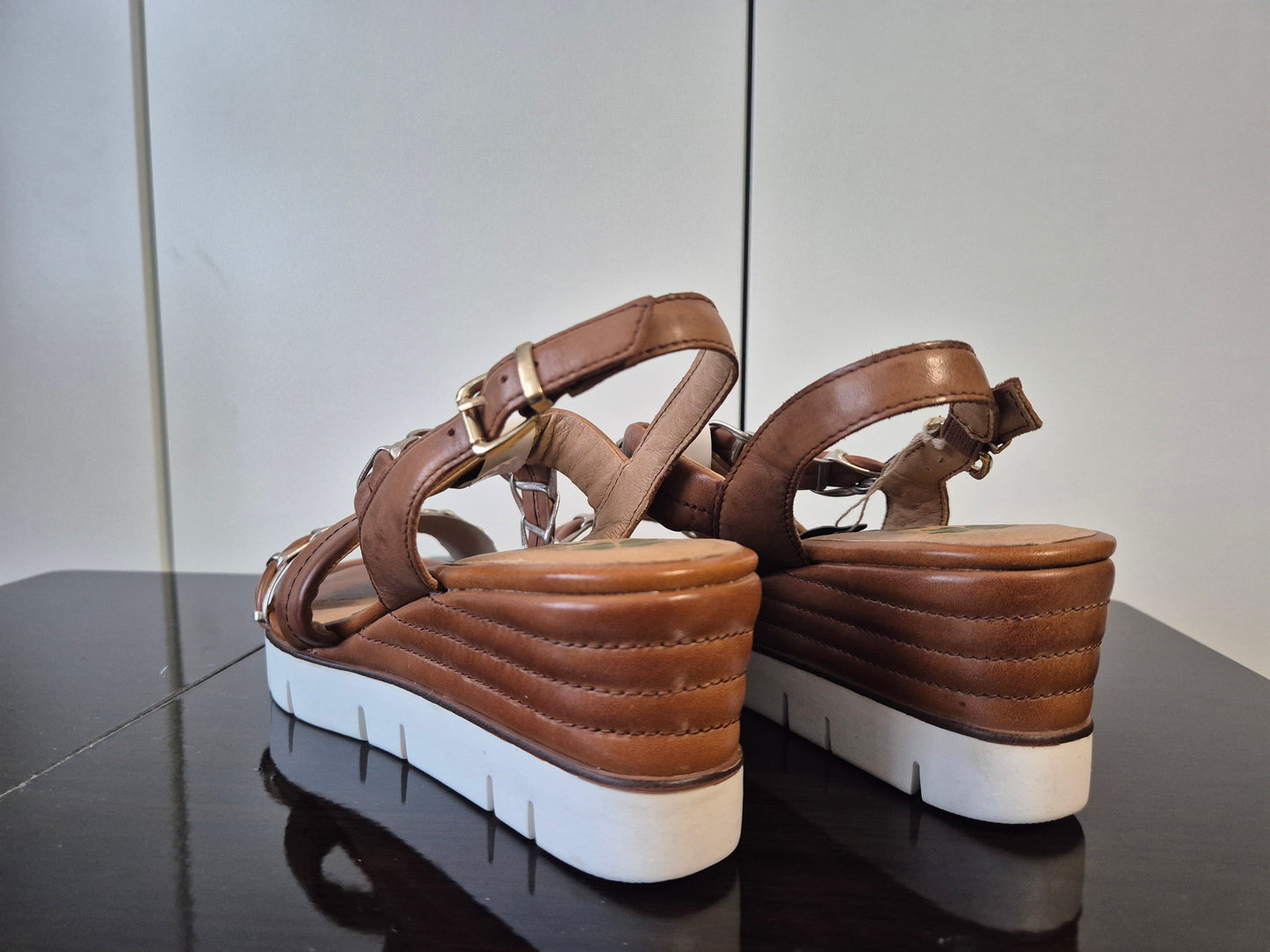 Marco Tozzi Sandalette Keilabsatz braun Gr. 40