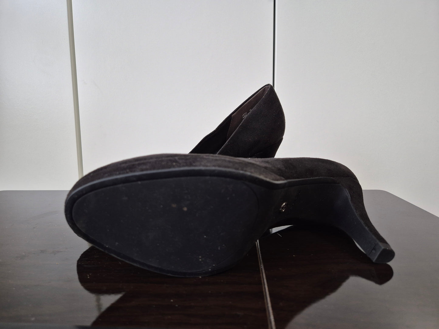 Tamaris Pumps mit bezogenem Trichterabsatz schwarz Gr. 41