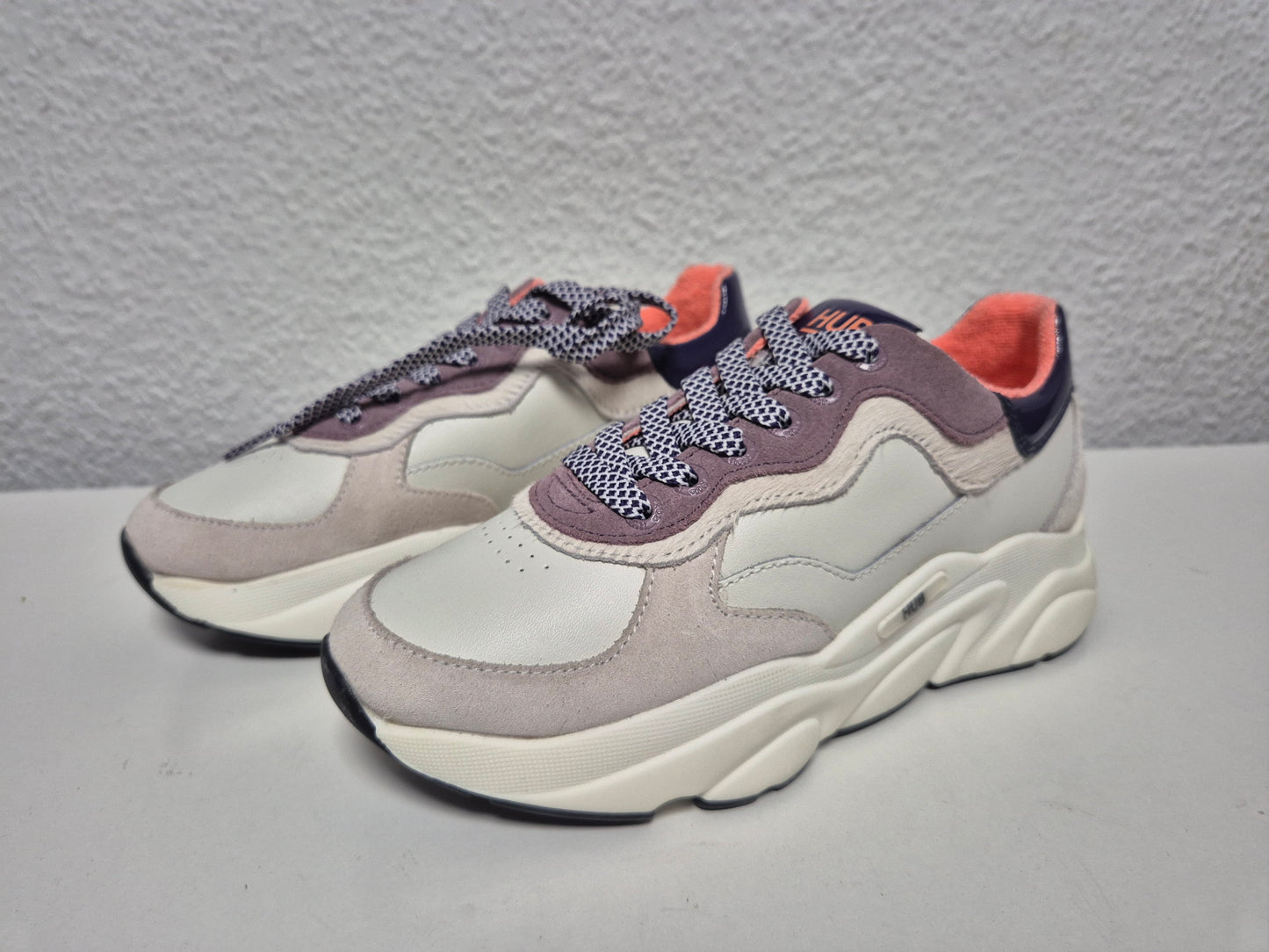 HUB Sneaker Rock L59 Terry weiß violett schwarz, Gr. 38