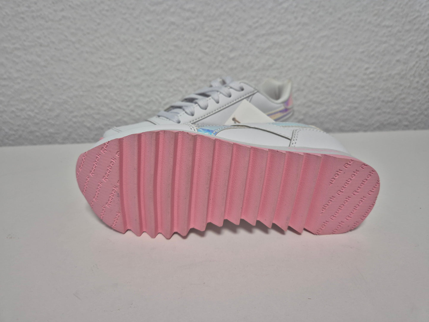 REEBOK Classic Royal CL Jog Platform Sneaker, weiß-rosa, Gr. 31