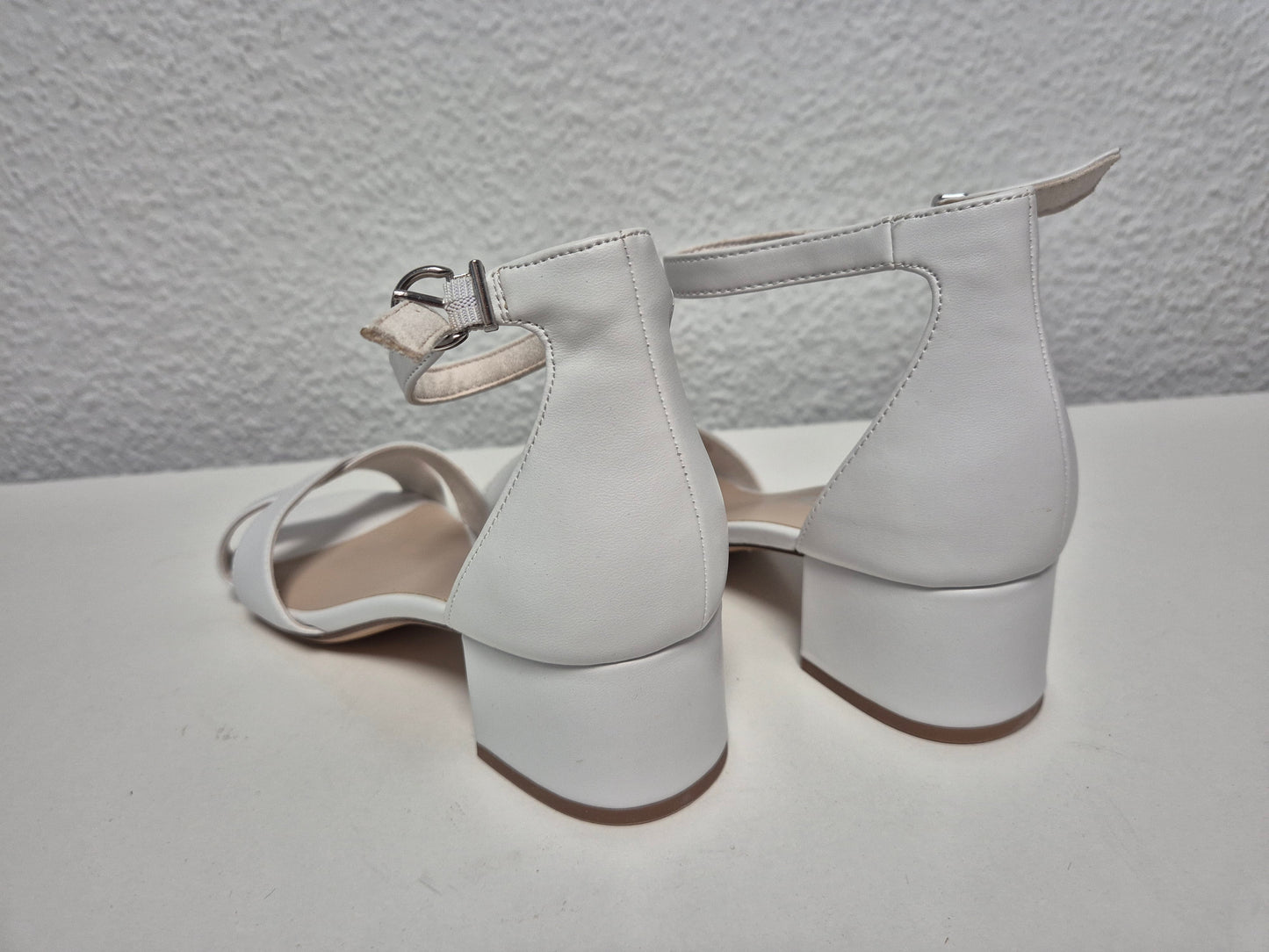 TAMARIS Sandalette Blockabsatz, Abendschuh, Hochzeitsschuh, weiß, Gr. 40