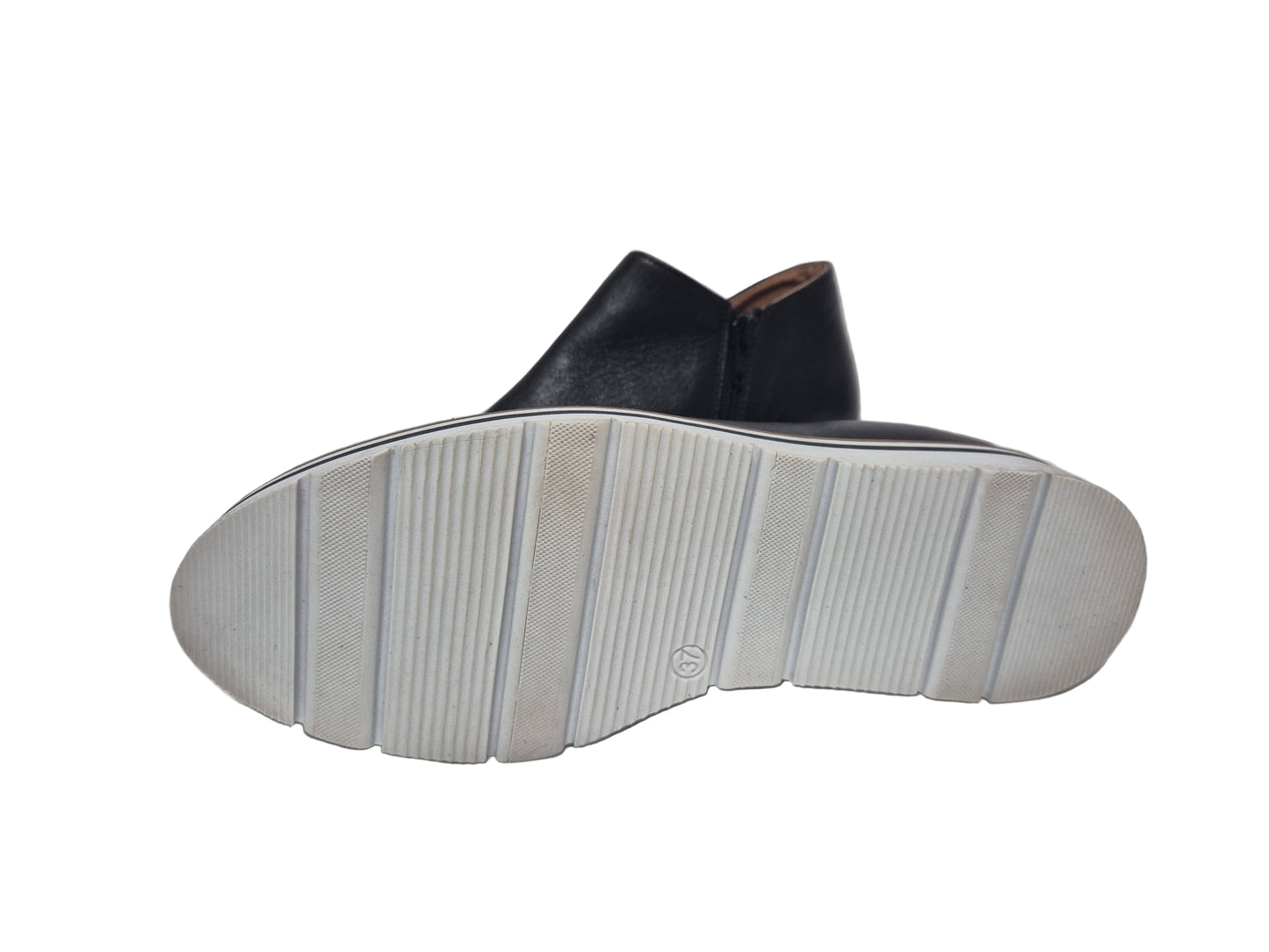 Heine Slipper aus Leder, schwarz, Gr. 37