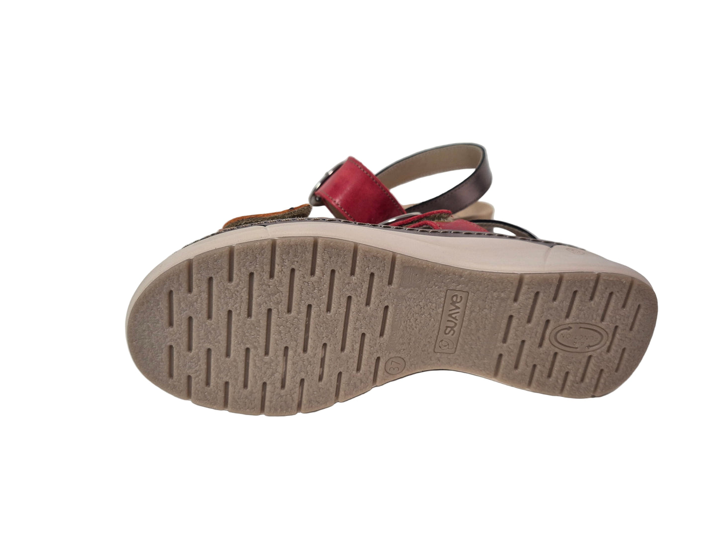 Heine Sandalen, rot-orange, Gr. 37