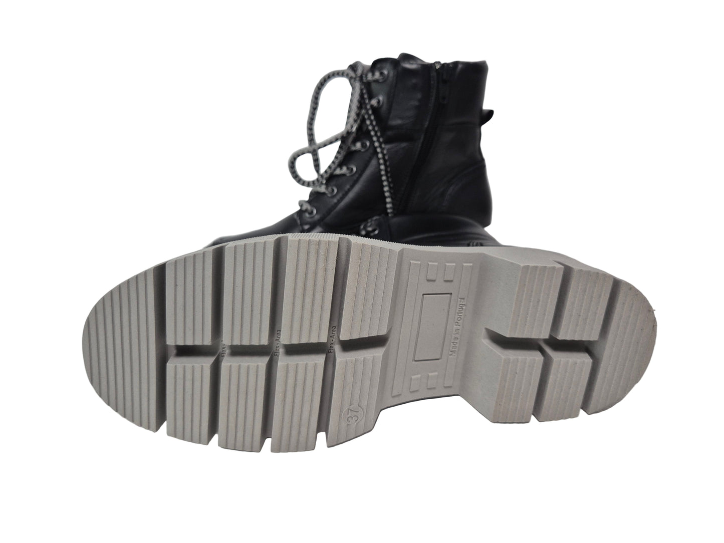 Heine Stiefelette aus Leder, schwarz, Gr. 37