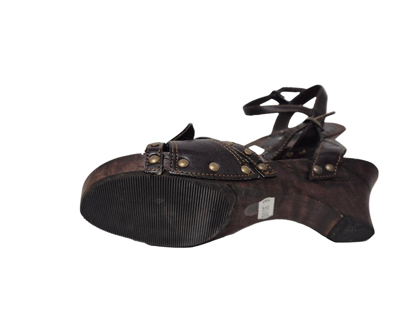 Woodland Holz Sandale, braun, Gr. 38