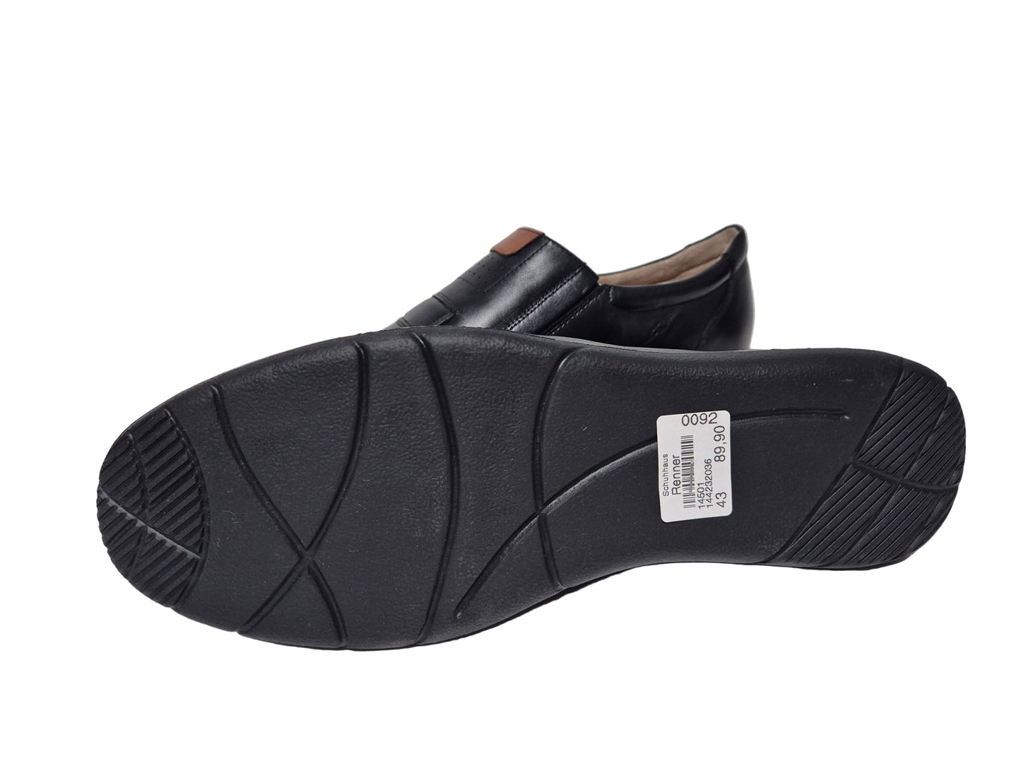 Caprice Slipper Halbschuh Leder, schwarz, Gr. 43