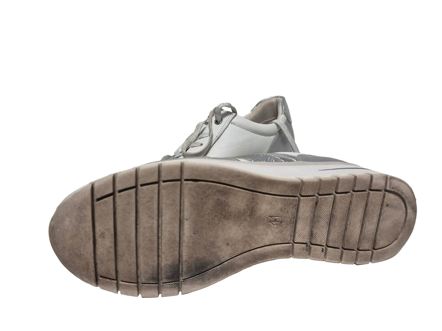 Marco Tozzi Keilsneaker, weiß silber Gr. 41