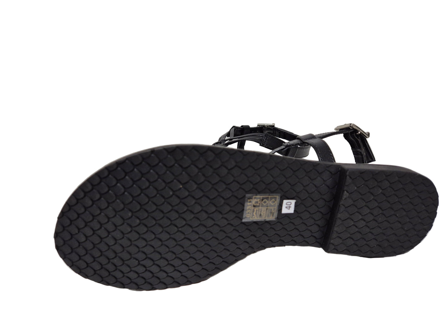 Lascana Zehentrenner Sandale aus Leder, schwarz, Gr. 40