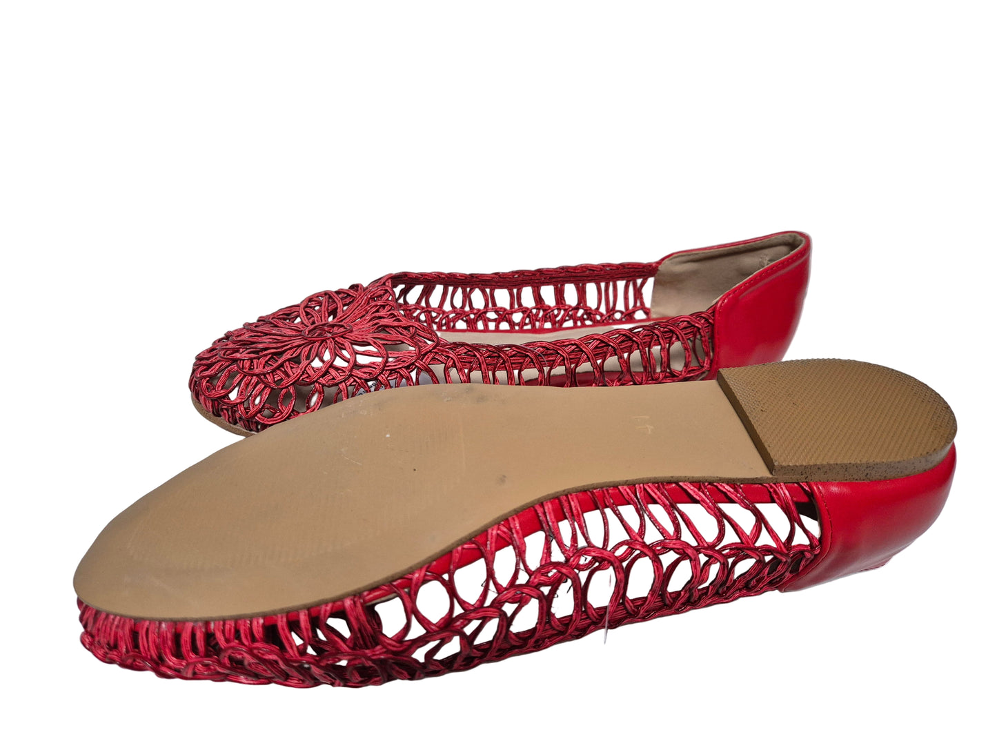 Heine Ballerinas Slip On, rot, Gr. 41