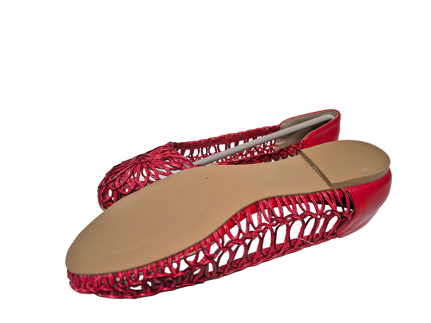 Heine Ballerinas Slip On, rot, Gr. 38