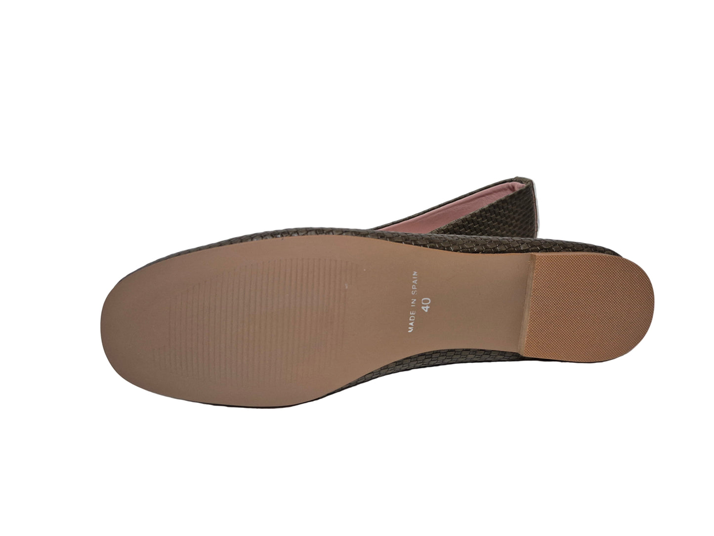 Heine Ballerina Slip-On Nappaleder, khaki, Gr. 40