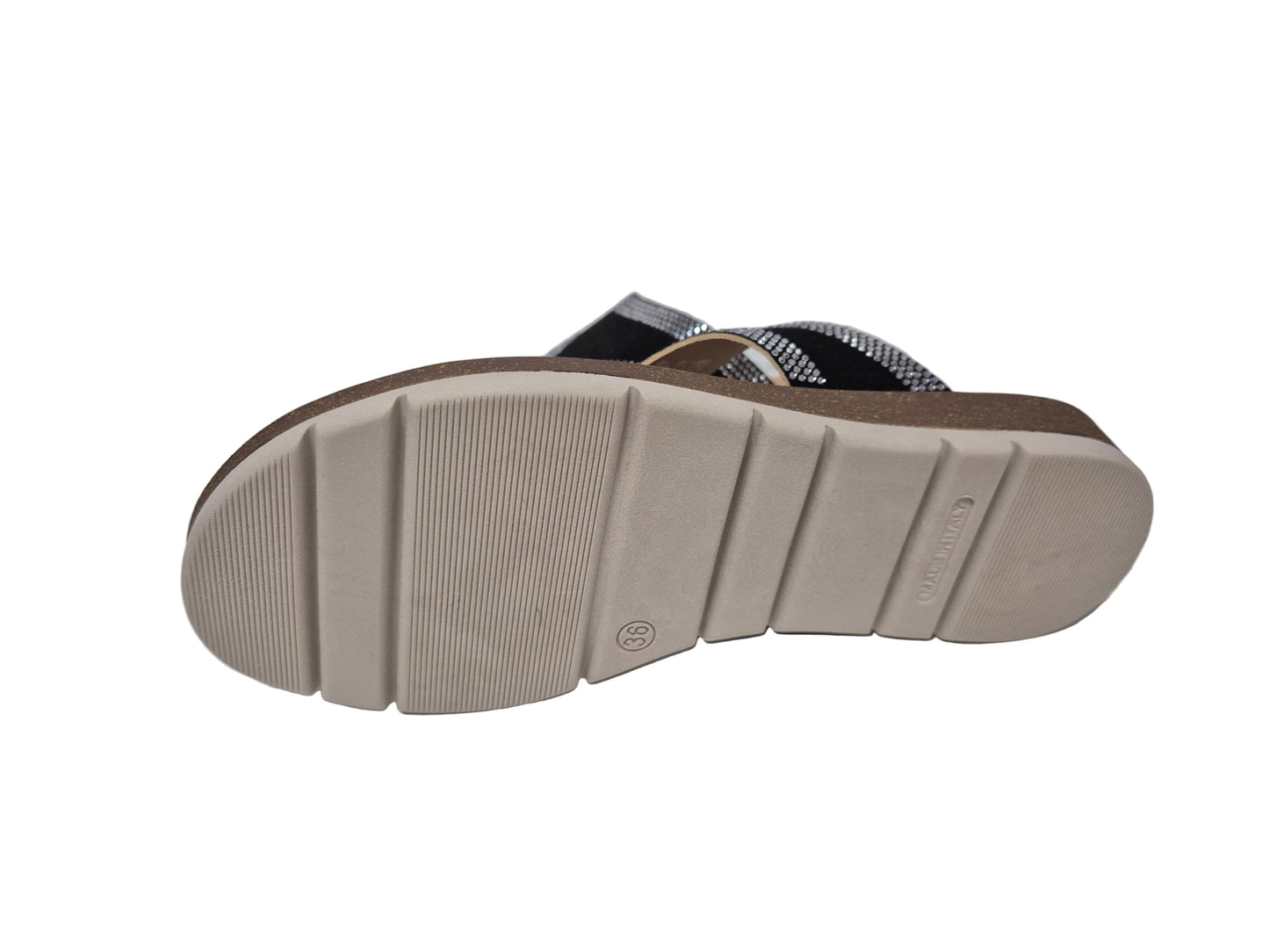 airsoft modern+ Zehentrenner Pantoletten, schwarz, Gr. 36