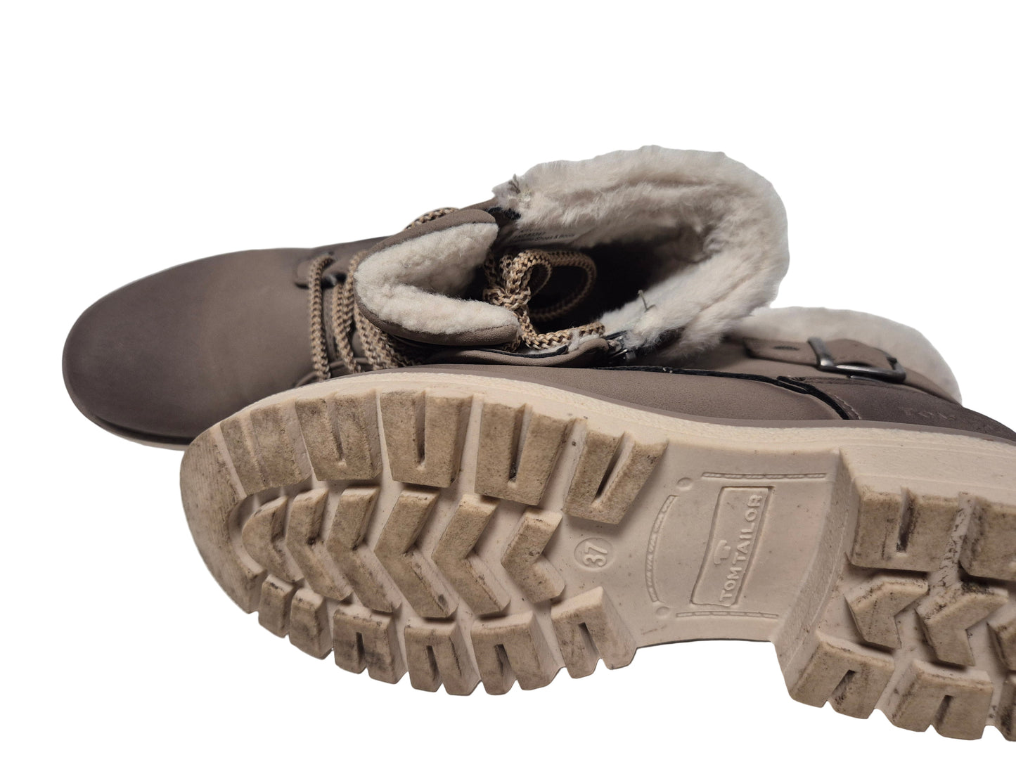 Tom Tailor Winterboots mit Zierschnalle, taupe, Gr. 37