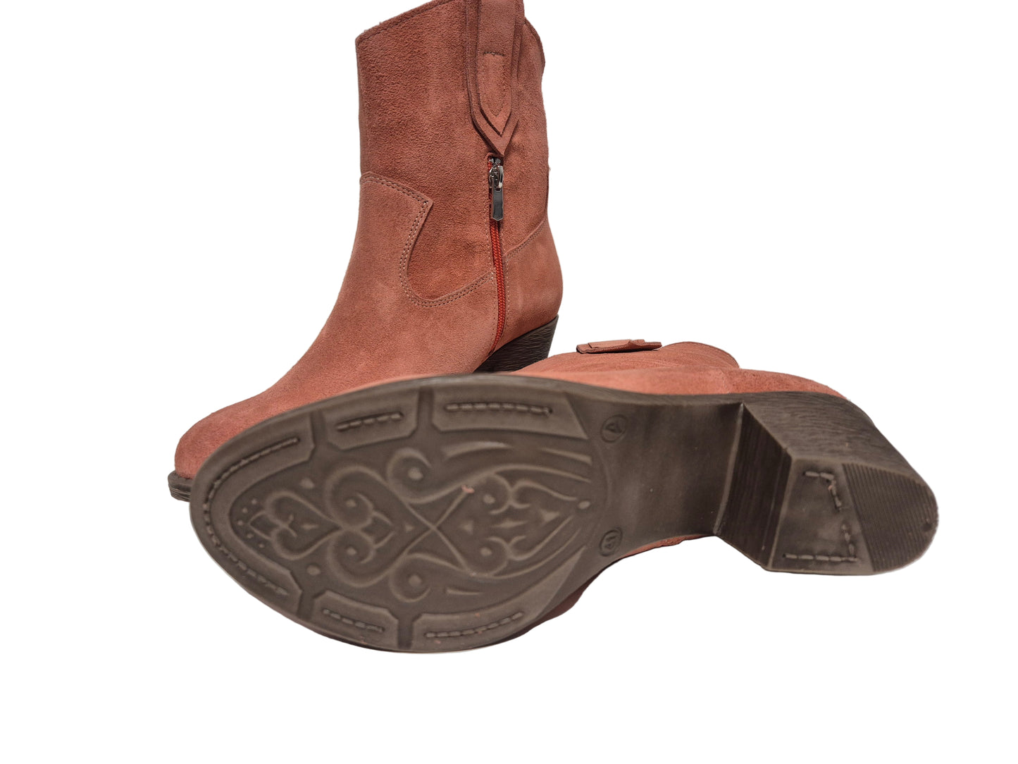 Andrea Conti Stiefeletten aus Leder, orange, Gr. 41