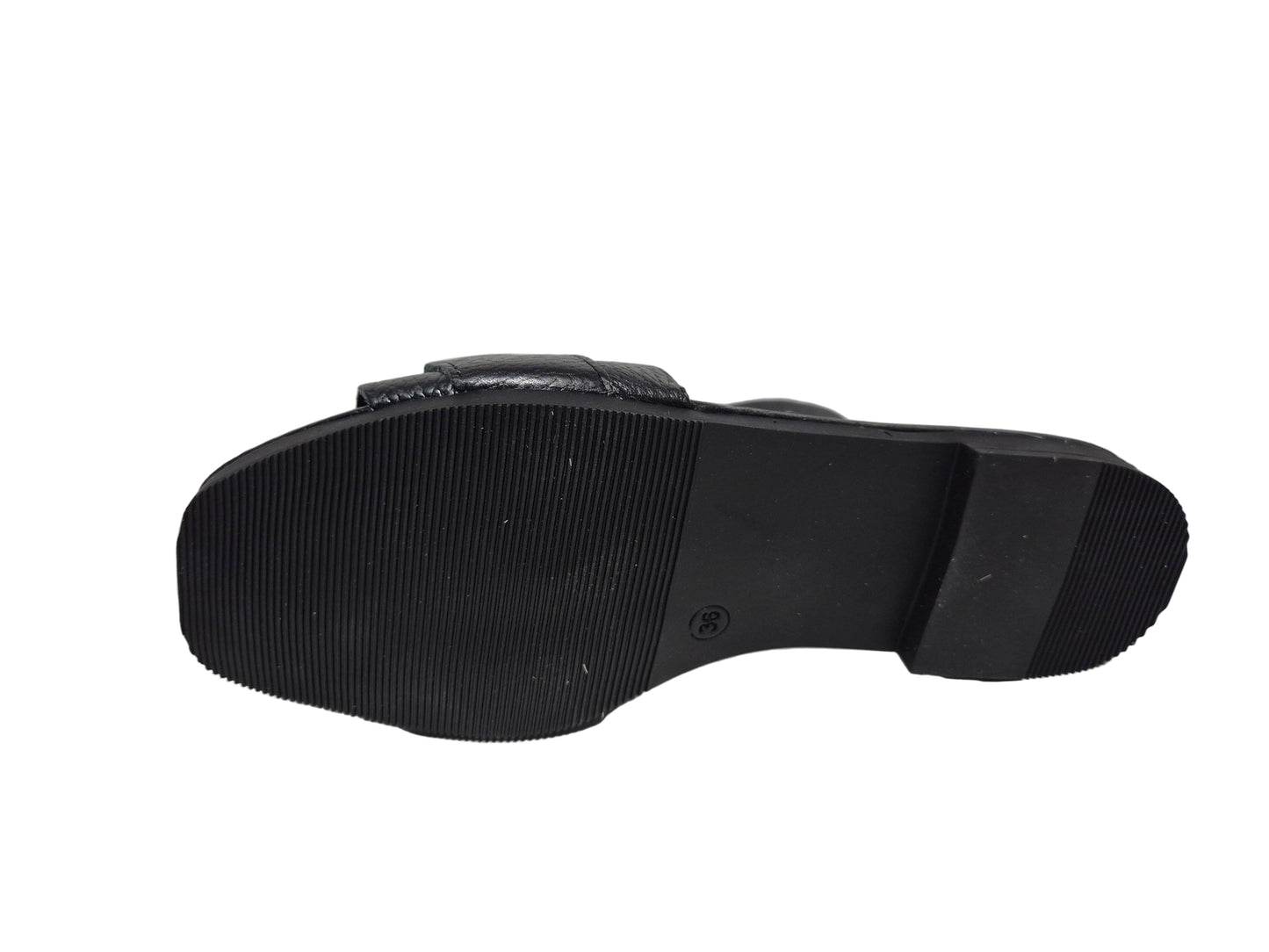 Heine Pantolette Nappaleder, schwarz, Gr. 36