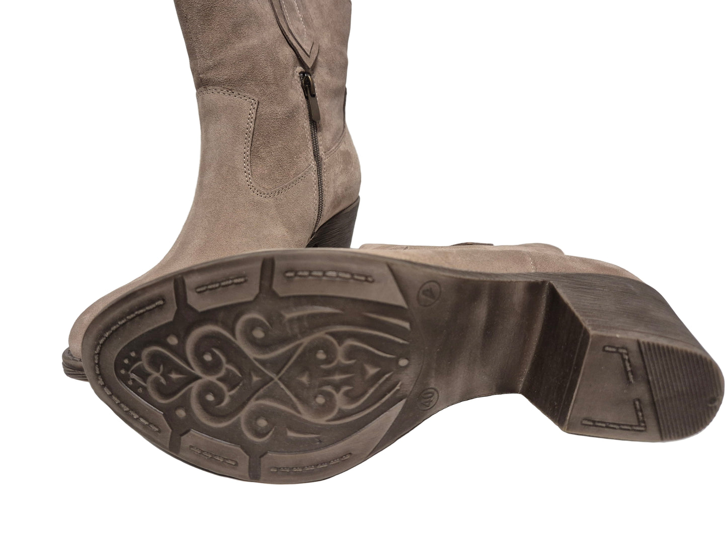 Andrea Conti Stiefelette Veloursleder, taupe, Gr. 40