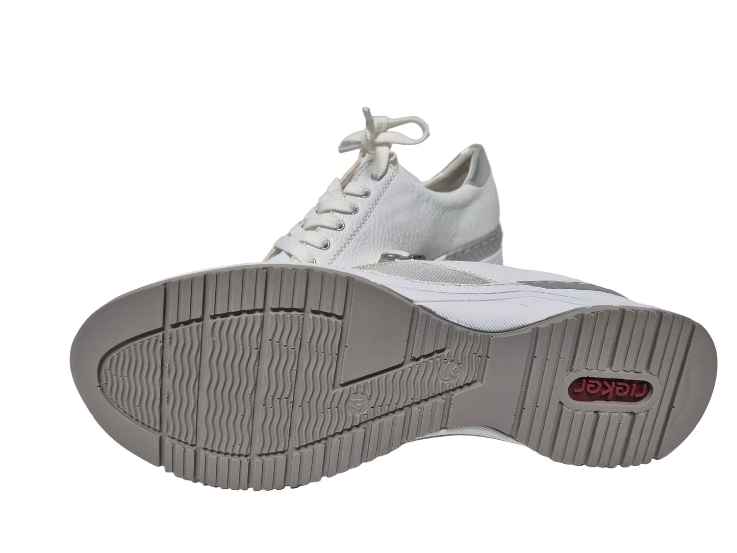 Rieker Keilsneaker Halbschuhe, weiß, Gr. 41