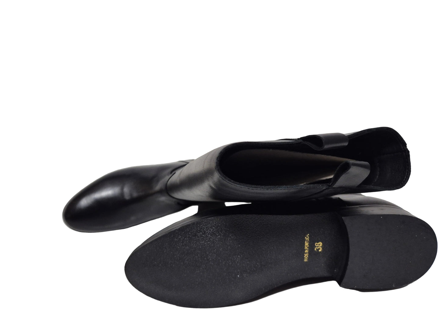 Heine Stiefel aus Leder, schwarz, Gr. 38