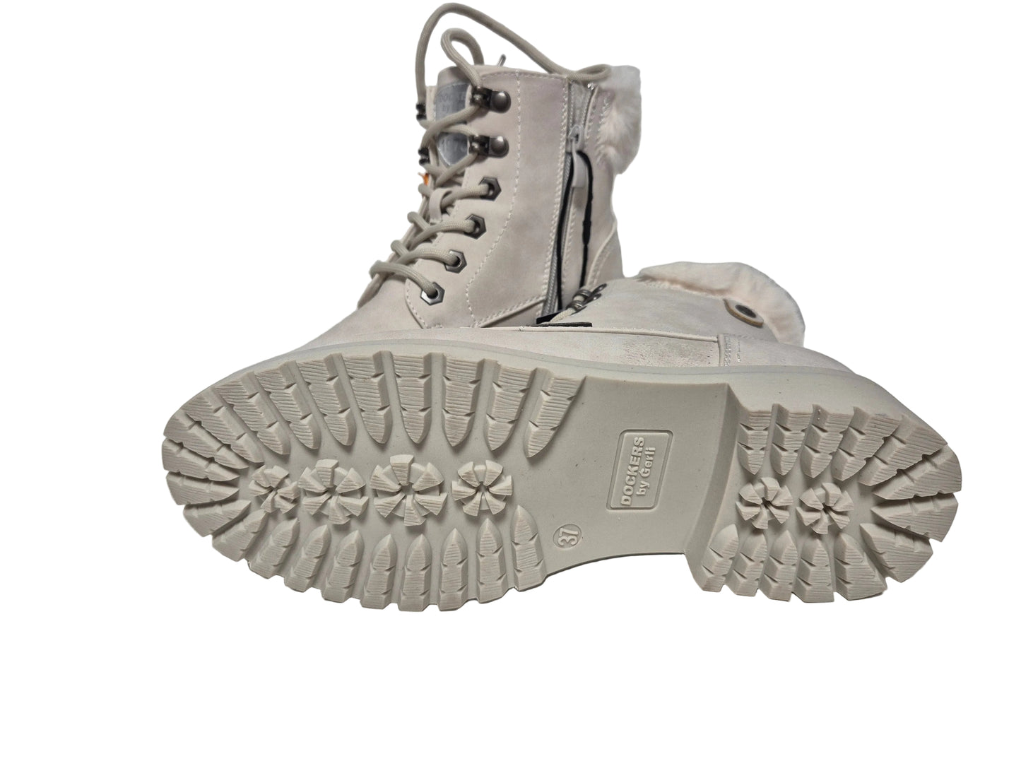 Dockers Stiefelette Schnürboots, Ice Grau, Gr. 37