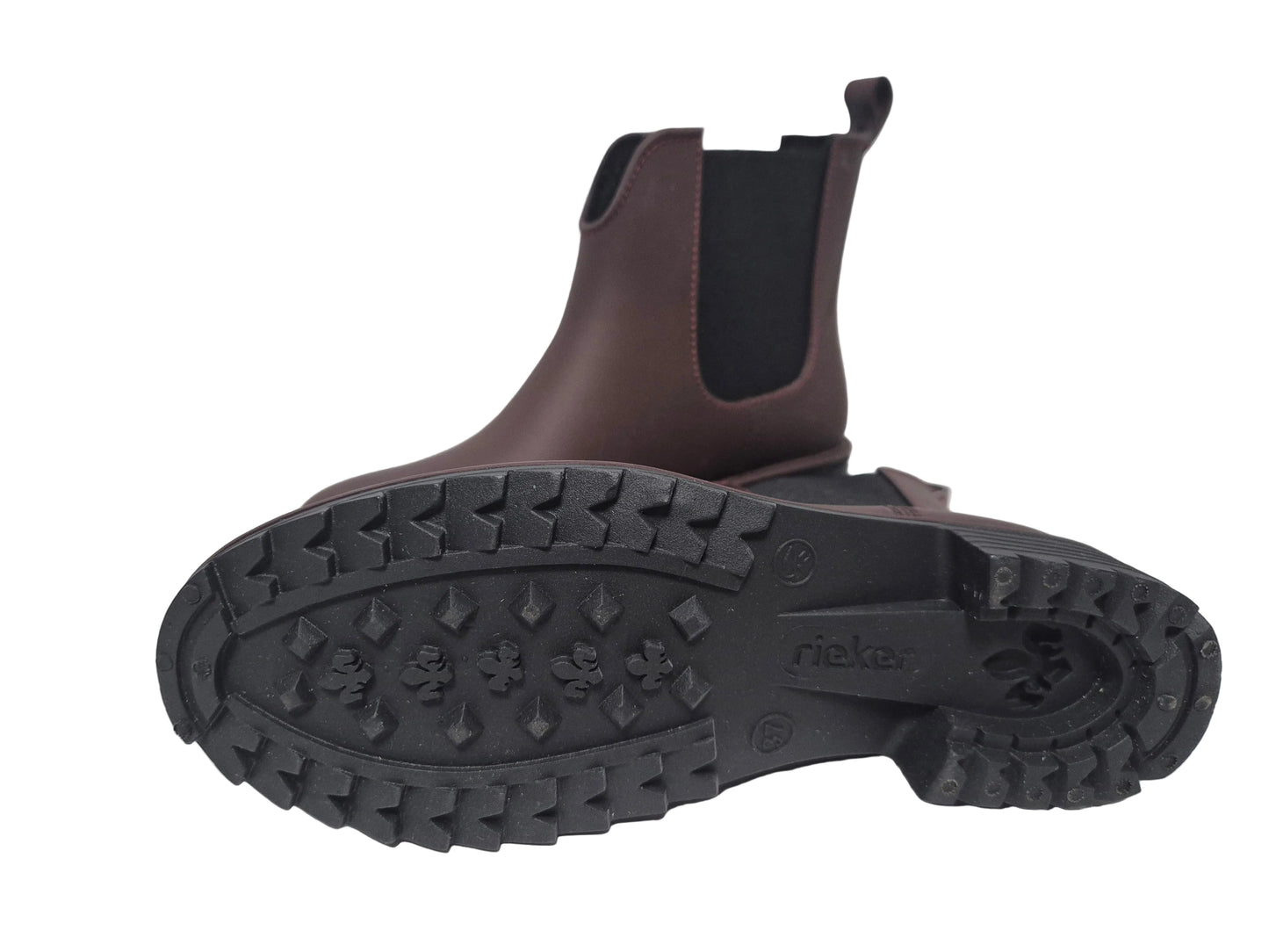 Rieker Chelseaboots Gummistiefelette, weinrot, Gr. 37