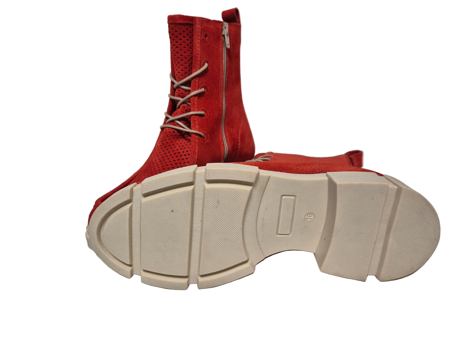 Heine Stiefeletten Blockabsatz, hummer, Gr. 36