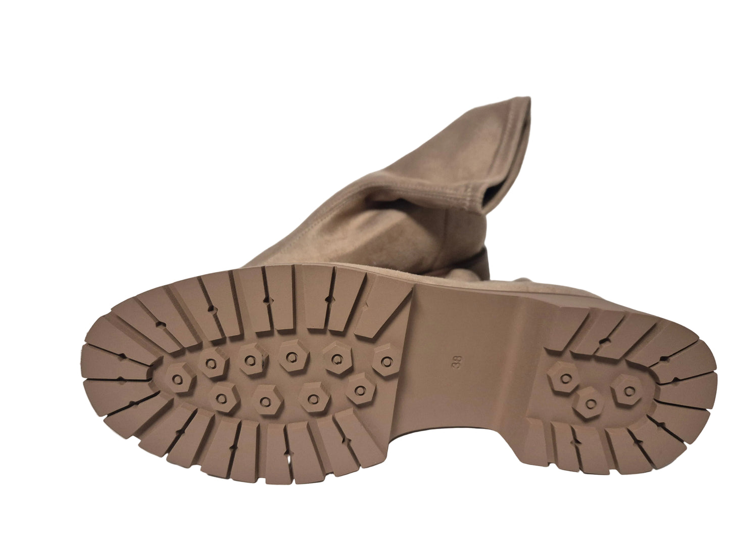 Heine Stiefelette Blockabsatz, beige, Gr. 38