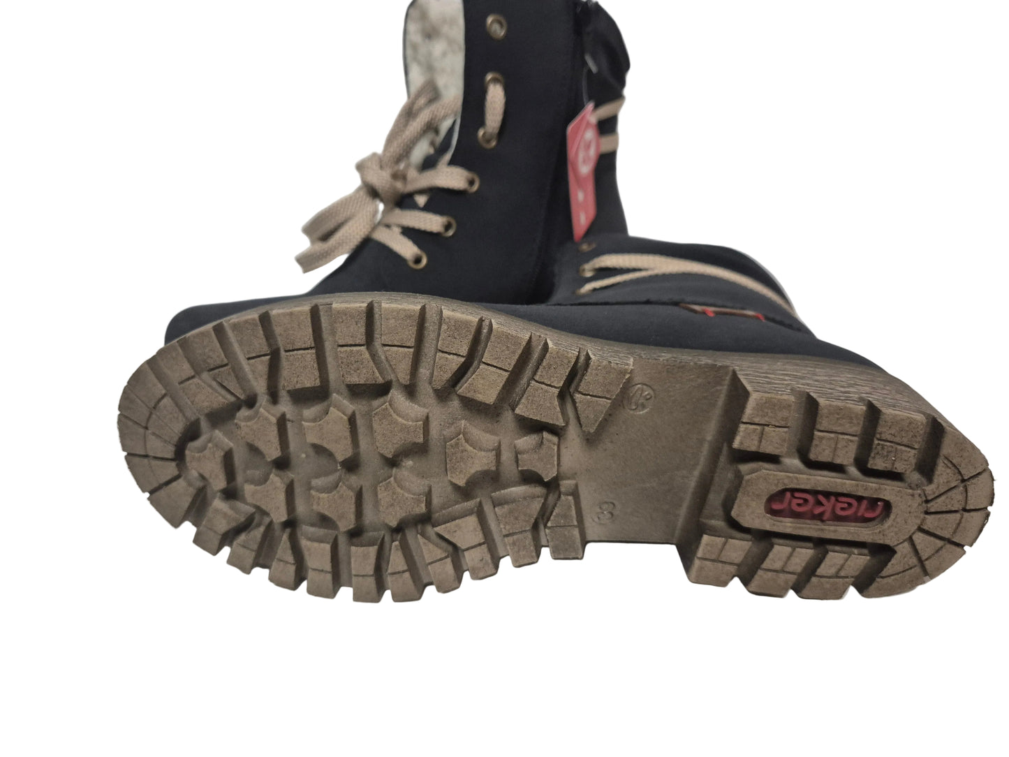 Rieker Winterboots mit schaftumspielender Schnürung, blau, Gr. 39