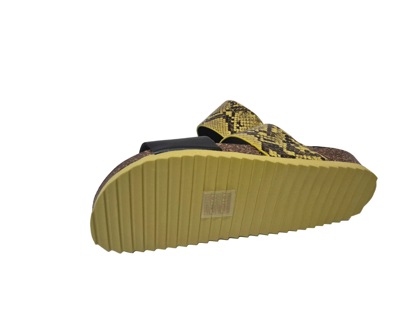 Colors of California Pantoletten Schlappen, schwarz gelb, Gr. 36