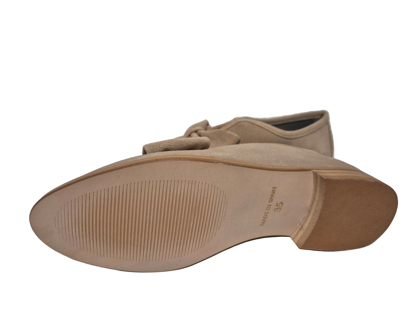 Heine Slipper Slip-On Veloursleder, sand, Gr. 35