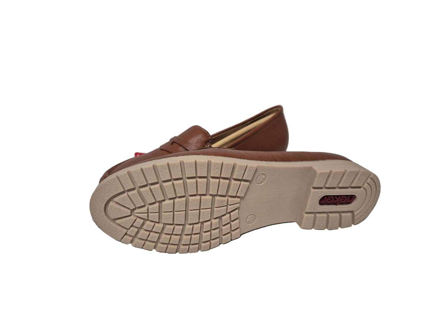 Rieker Mokassins Slipper, braun, Gr. 36