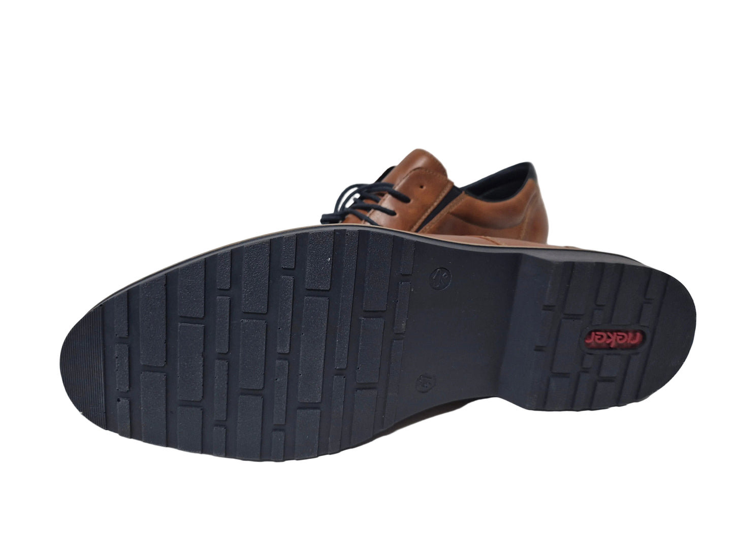 Rieker Schnürschuhe mit Stretcheinsatz, braun, Gr. 47