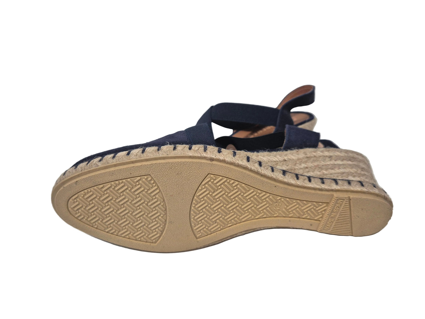 Verbenas Milena Serraje Keilsandalette, navy, Gr. 42