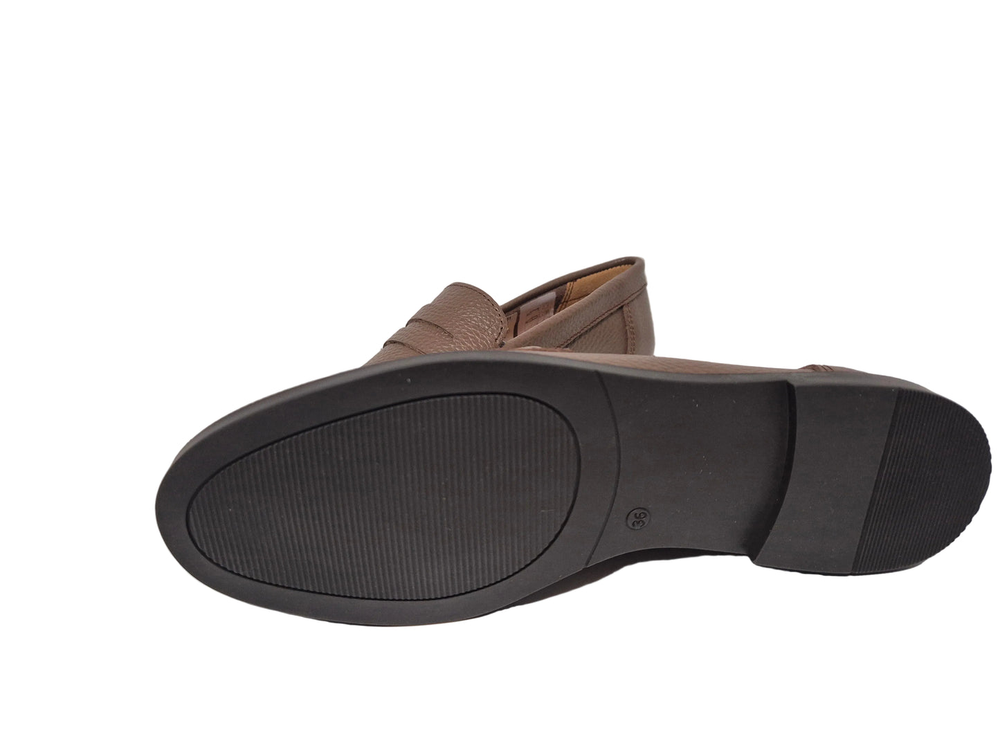 Heine Halbschuhe Schlupfschuhe Slipper, taupe, Gr. 36
