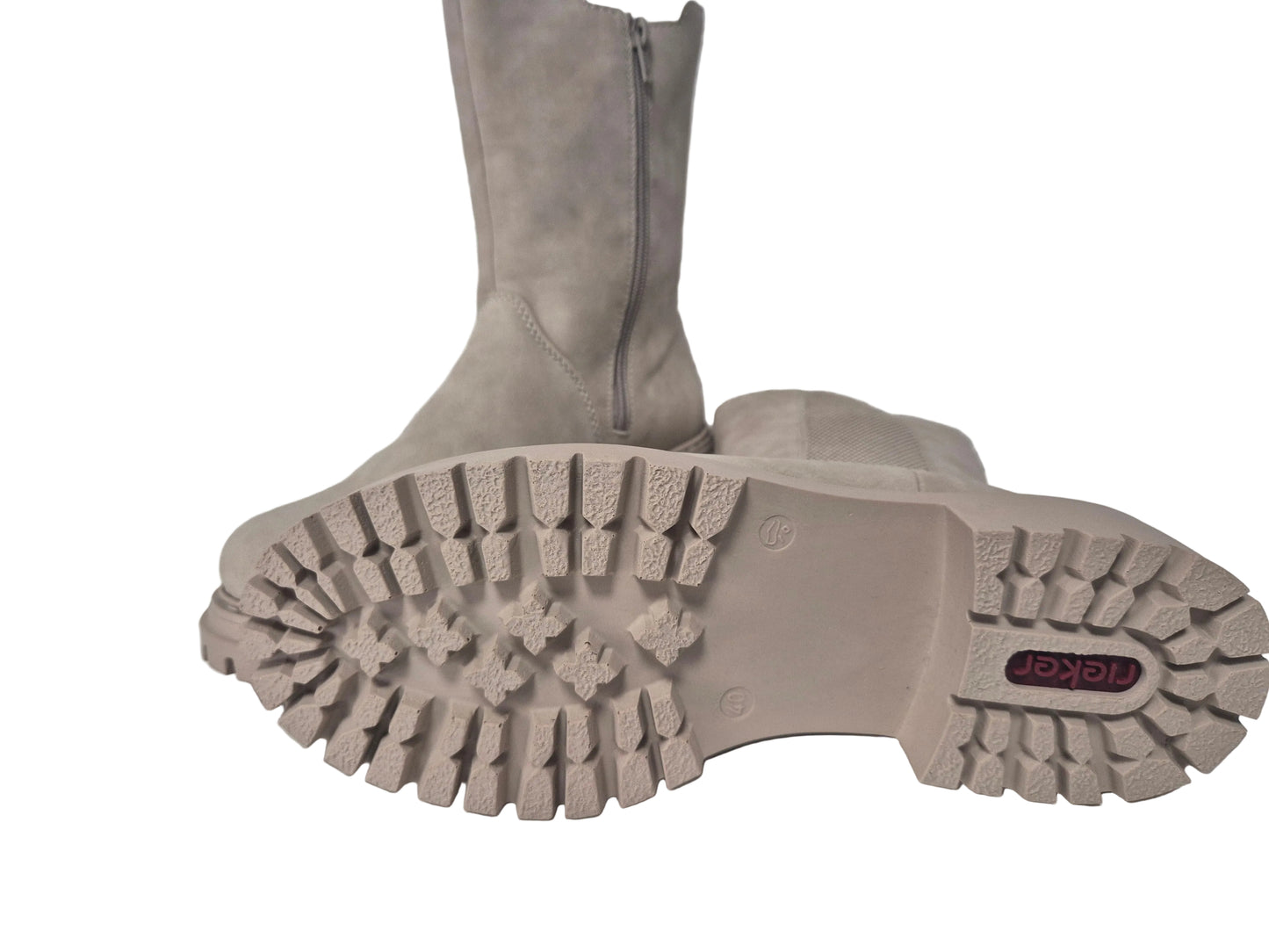 Rieker Chelseaboots mit breitem Stretch, creme, Gr. 40