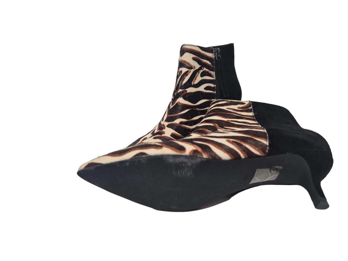 NEU! Colors of California Designer Stiefeletten, schwarz braun weiß, Gr. 36