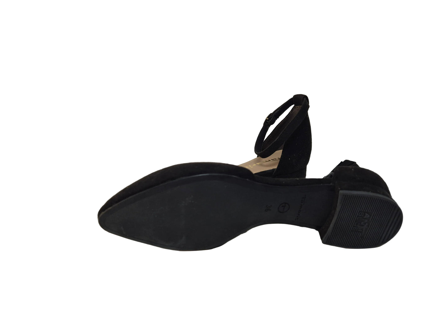 Tamaris Riemchenballerina, schwarz, Gr. 36