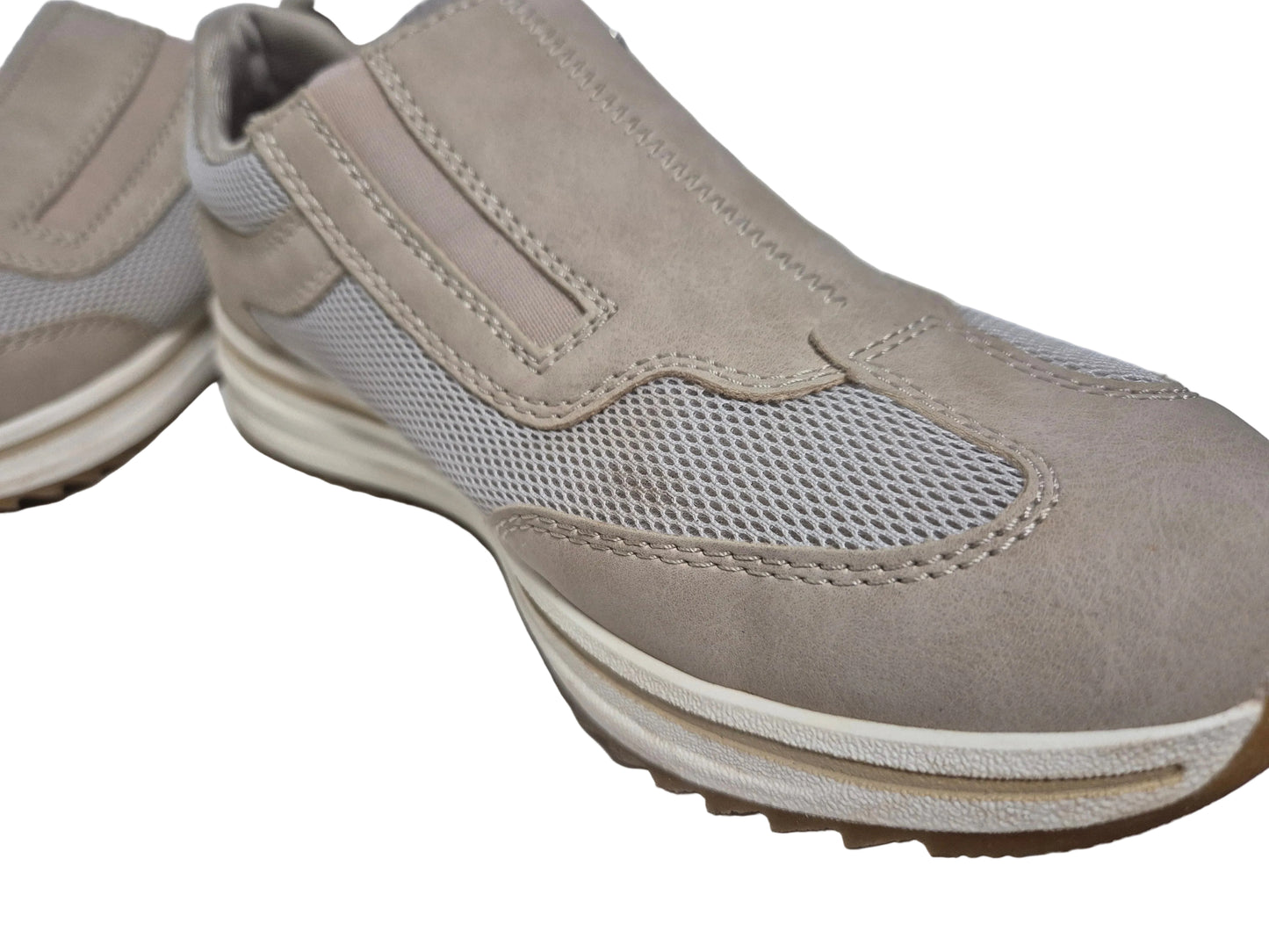 RETOURE! Rieker Slipper Slip on Sneaker, beige, Gr. 39