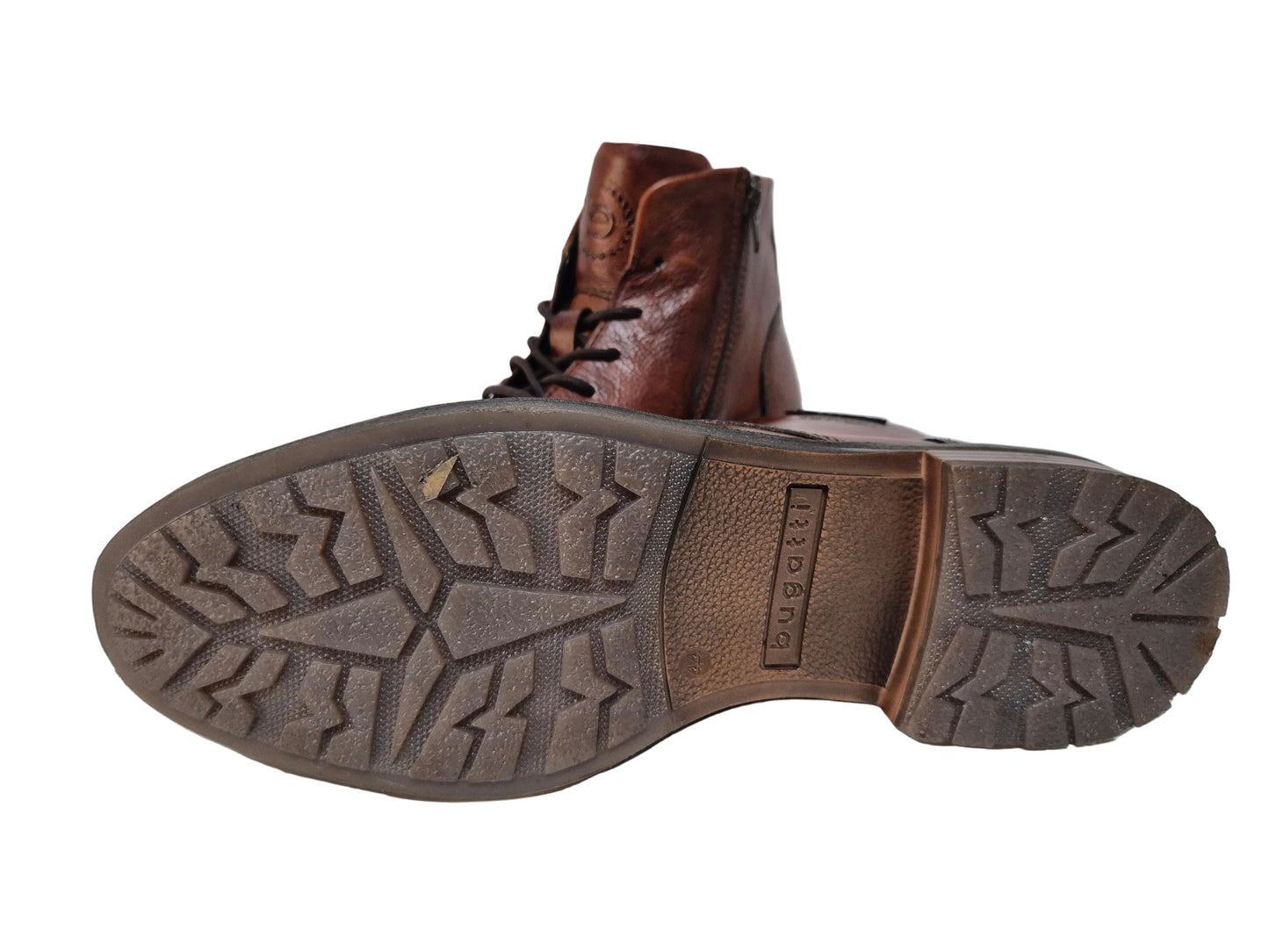 NEU! Bugatti Schnürstiefel Businessschuhe, cognac, Gr. 44