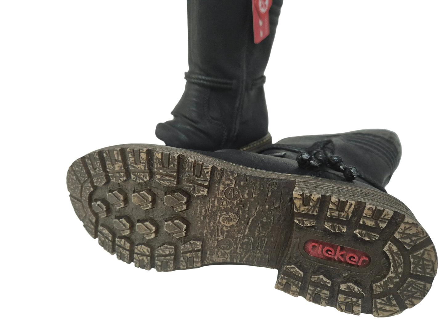 NEU! Rieker Winterstiefel mit gestricktem Schaftrand, schwarz, Gr. 38