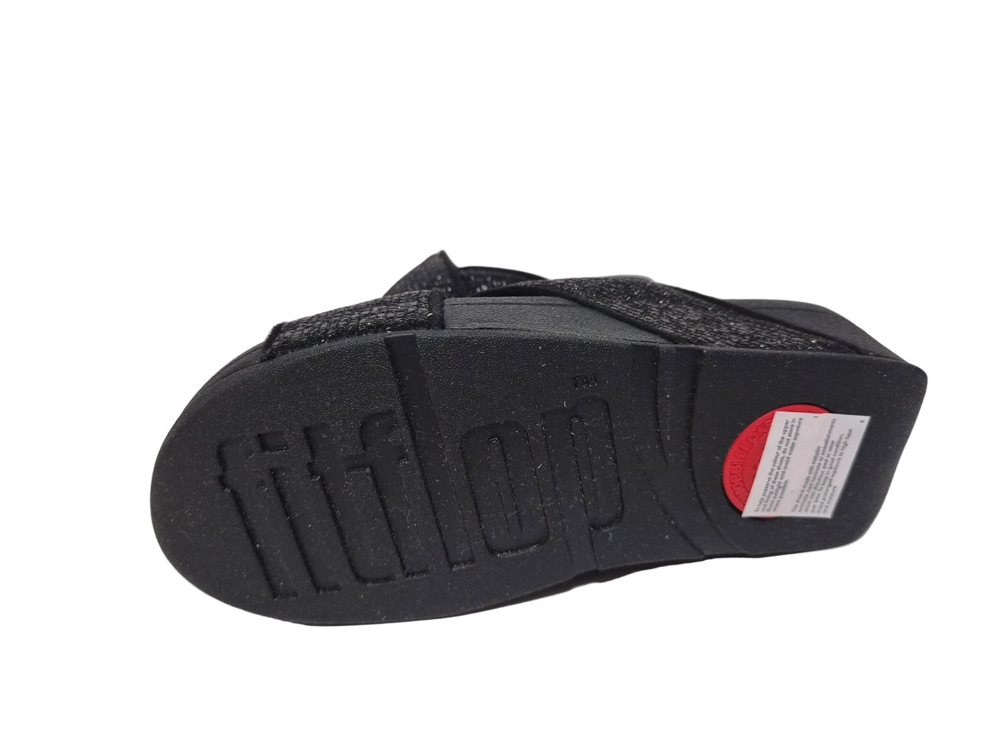 FitFlop Lulu Glitter Toe-Thongs Zehentrenner, schwarz, Gr. 37