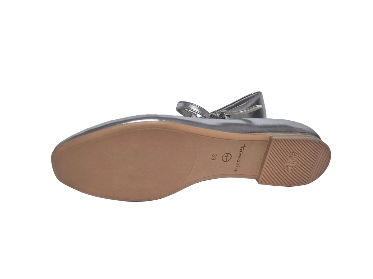 Tamaris Ballerina, silber, Gr. 39
