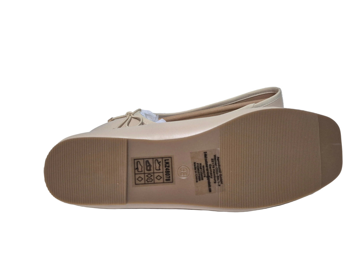 Heine Ballerinas Slipper Slip-On, sand, Gr. 38