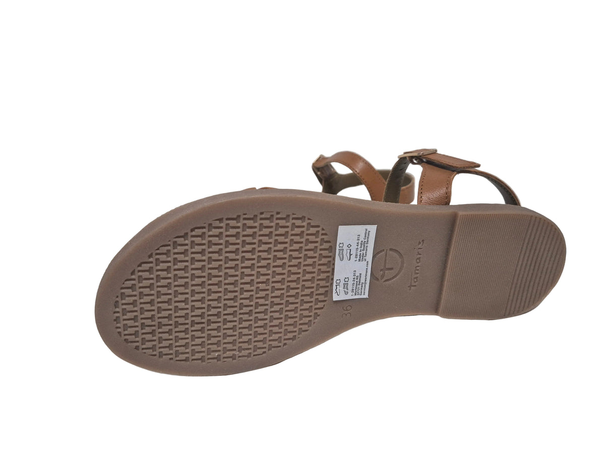 Tamaris Riemchensandalette, camel, Gr. 36