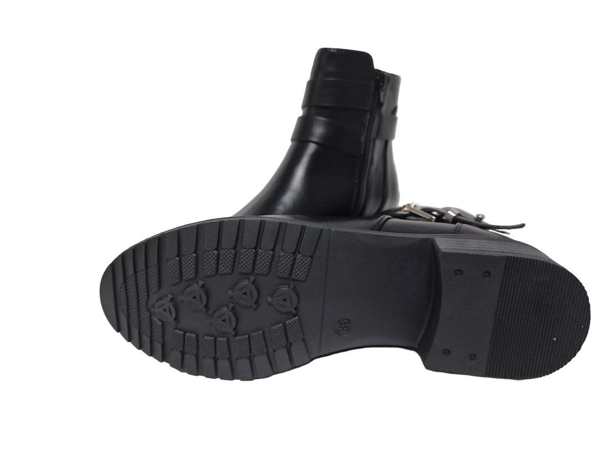 Heine Stiefelette Reißverschluss Blockabsatz, schwarz, Gr. 36
