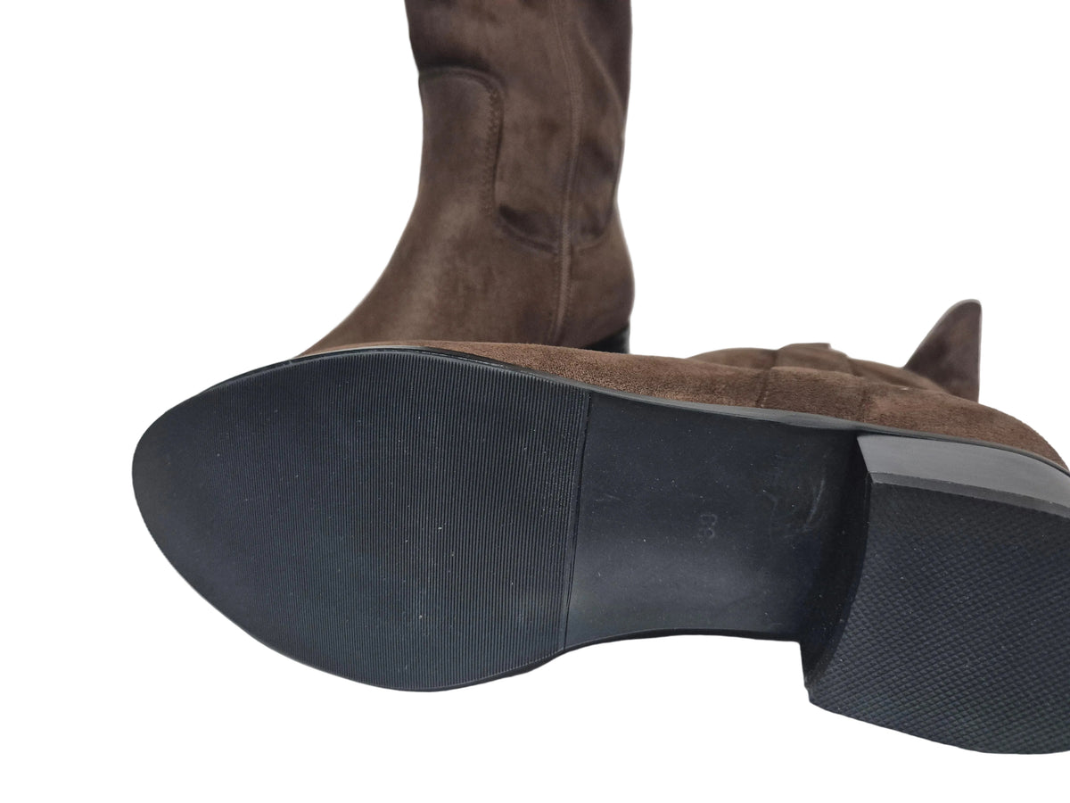 sheego Stiefeletten Kurzstiefel Cowboystiefel, braun, Gr. 39