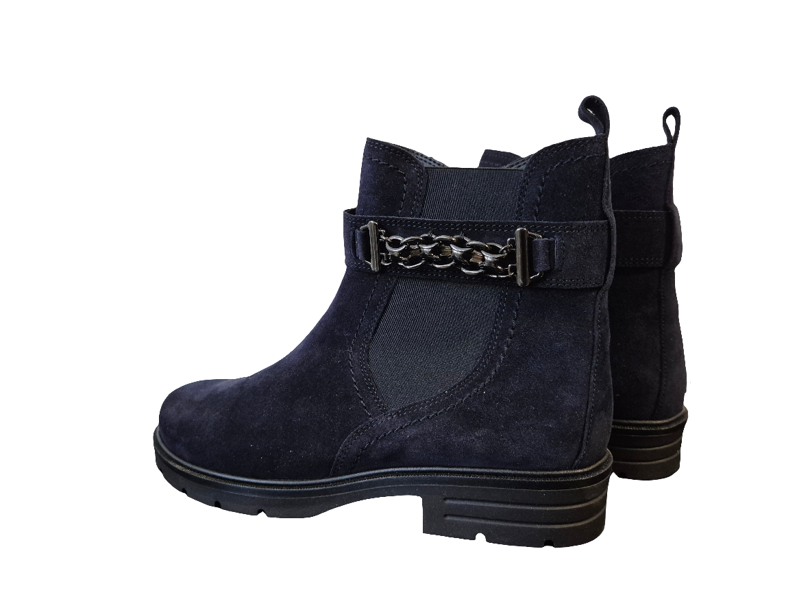 GABOR Chelsea Boots Stiefelette mit Zierkette schwarz Gr. 39