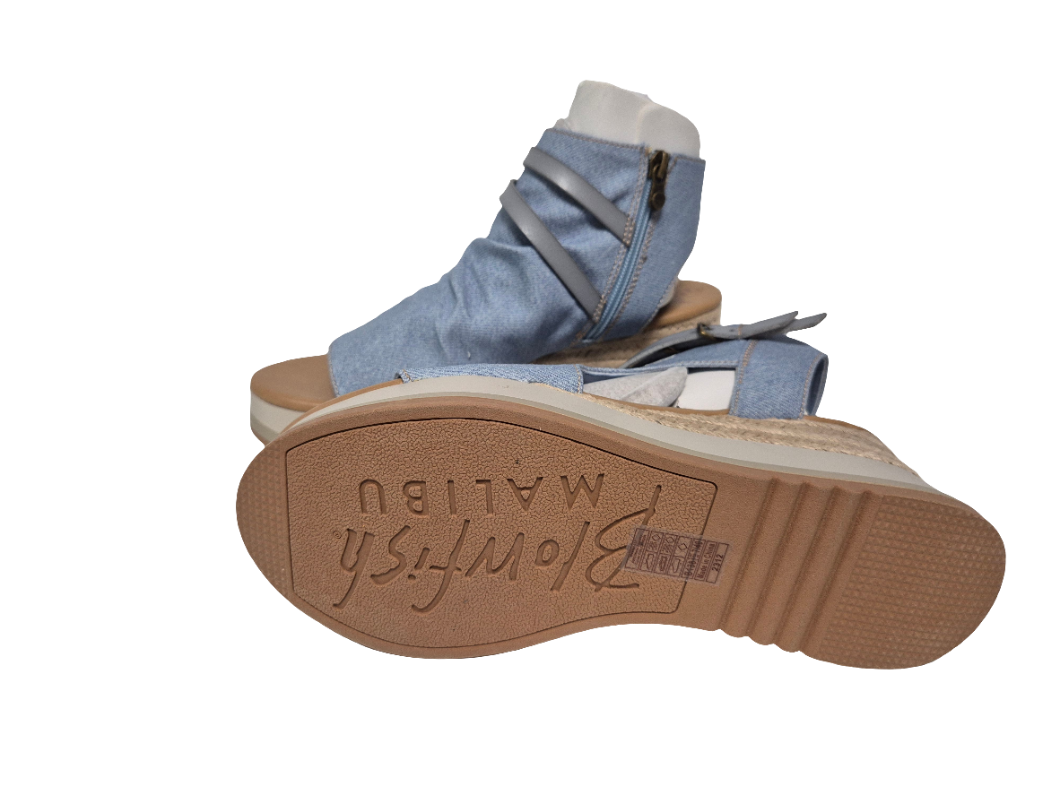 Blowfish Malibu Keilsandalette hellblau Gr. 40