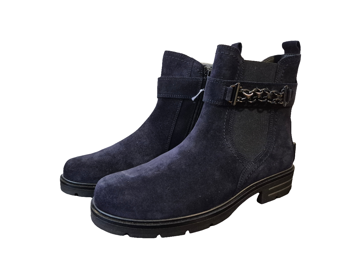 GABOR Chelsea Boots Stiefelette mit Zierkette schwarz Gr. 39
