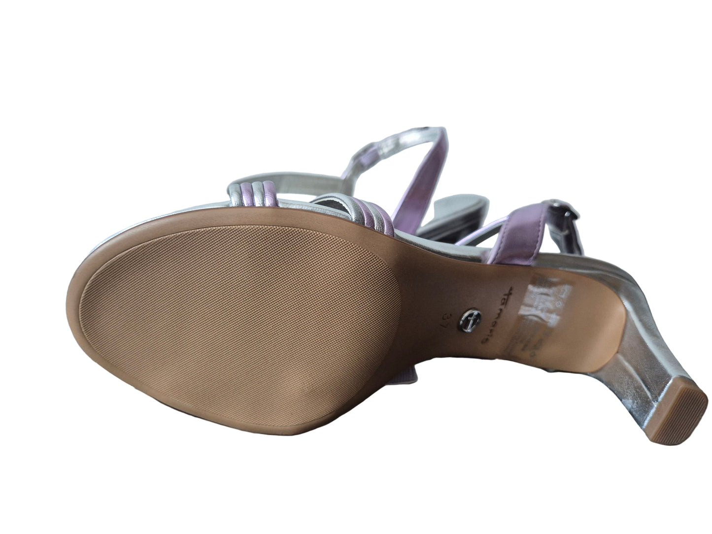 Tamaris Sandalette flieder/silber Gr. 37